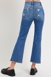RISEN High Rise Tummy Control Bootcut Crop Jeans - Stylish Comfort for Every Occasion | NK Wears